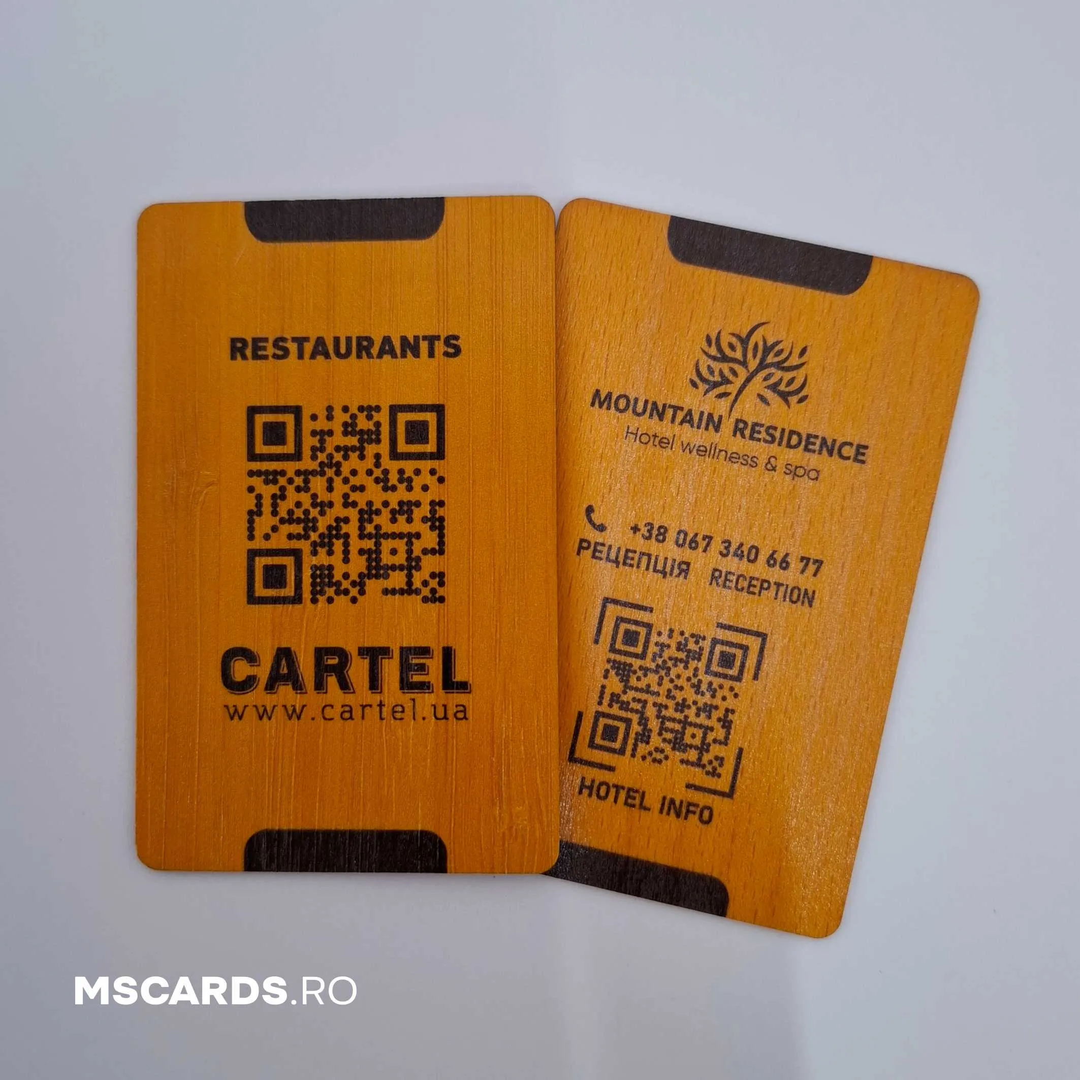 Wooden RFID Cards, 13.56 MHz, printed