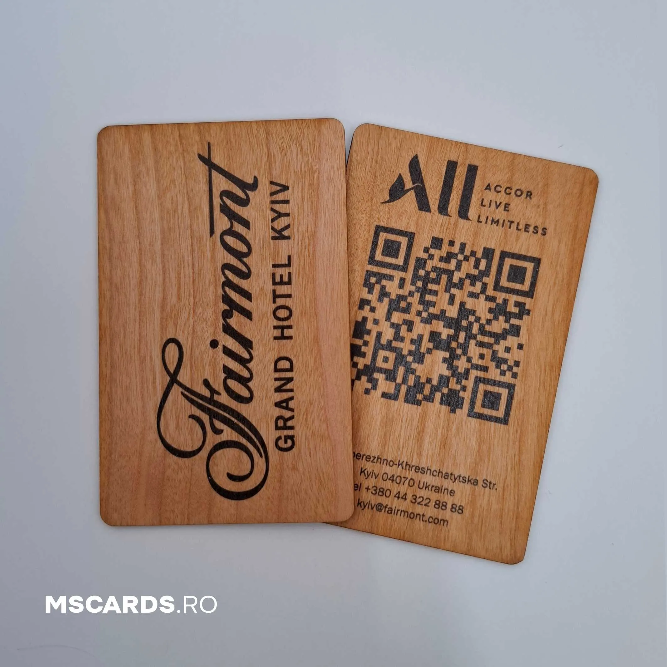 Wooden cards 13.56 MHZ, printed.
